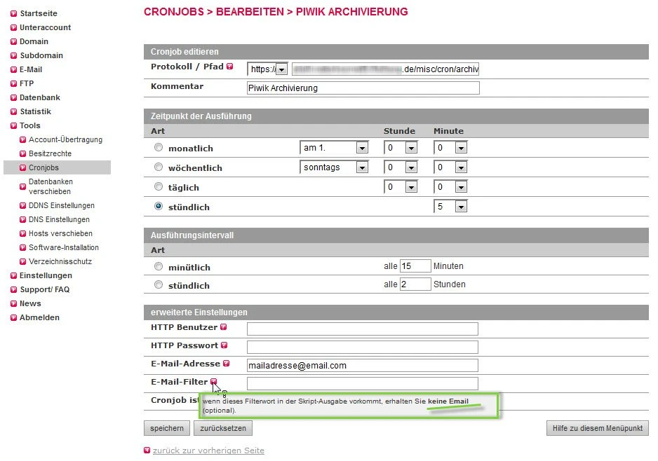 Eigentlich ganz einfach: Cronjobs anlegen und bearbeiten bei all-inkl.com