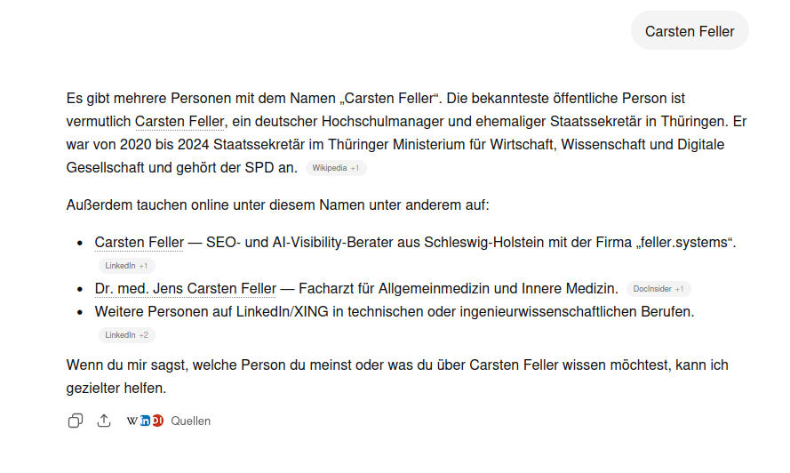 Anfrage bei ChatGPT nach 