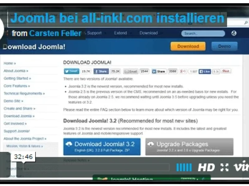 Joomla installieren bei all-inkl.com [Screencast]