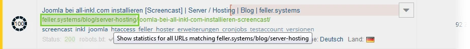 Auswahl und Auflistung nach einem URL Segment