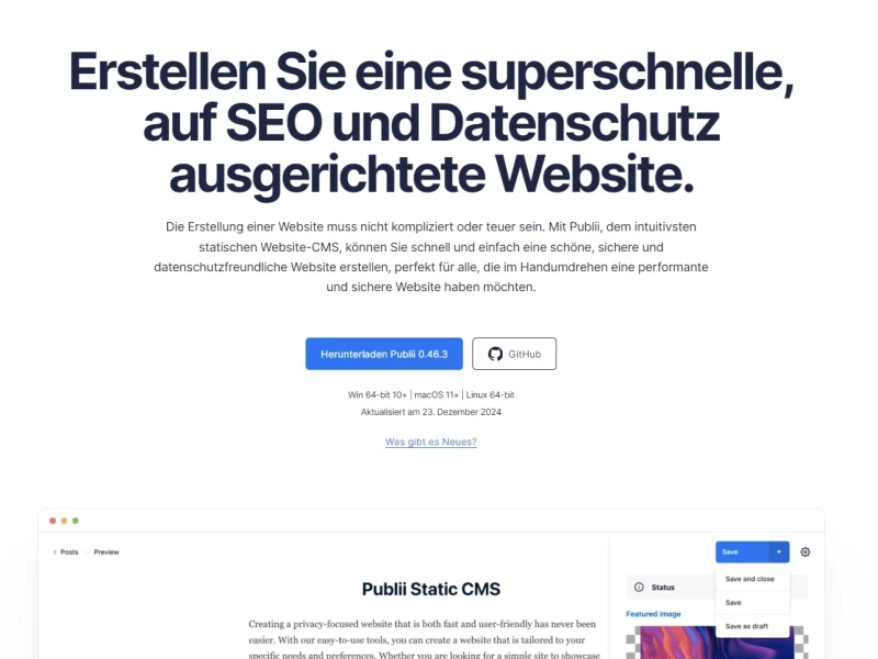 Publii - das statische CMS f&uuml;r SEO & Speed