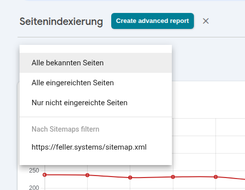 GSC - Filtermöglichkeiten im Seitenreport