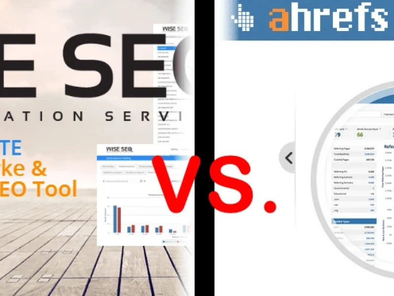 WISE SEO Suite vs. ahrefs.com - Backlink Tools