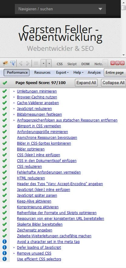 Pagespeed 97 Pagespeed 97